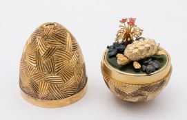 A Stuart Devlin silver-gilt egg, London 1979:,