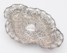 A Victorian silver quatrelobe dish, maker Henry Matthews, Birmingham,