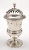 A George III silver pounce pot, maker Rebecca Emes & Edward Barnard I, London,