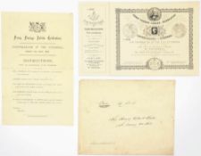 PENNY POST : Invitation card to Sir Henry W. Peek, Jubilee Penny Postage Celebration, 1890.