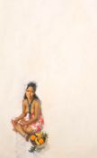 Harry Hants (20th Century) An original artwork for a book cover 'Hawaii' by James Michener:,