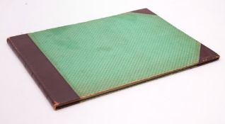 MANUSCRIPT SCHOOL BOOK : Florence Barrington - calligraphy, hand-tinted maps, astronomy,