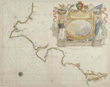 GREENVILLE COLLINS, C - ( Torbay ) : Sheet 14, hand coloured sea chart, 57 x 46 cms, f & g,