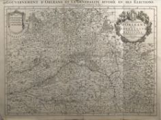 COVENS, Jean & MORTIER, Corneille - Gouvernement D'Orleans : large uncoloured map, 710 x 510 mm,