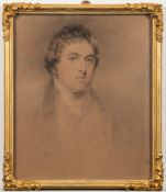 Circle of Sir Thomas Lawrence [1769-1830]- A portrait of a young man:-, bust-length,