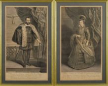 Gerald Edelinck & J-B Nattier [17/18th Century] after Peter Paul Rubens- Portraits of Francesco de