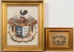 Vigilans et Audax- Cockburn Armorial Coat of Arms:- [reference also to 'Hellier Arms'] watercolour,