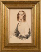 Rossi [early 19th Century]- A portrait of a young lady:-,