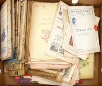 THEATRE PROGRAMMES : a collection of mainly 1930s [and later] programmes, Sadler's Wells, Lyric,