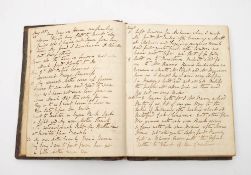 DIARY : 19th century manuscript diary of James Wollen, nearly 300 closely written pages, half calf,