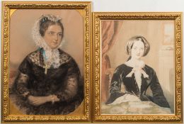 Alexander Blaikley [1816-1903]- A portrait of a lady:-, half-length seated,