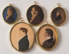 William Rackstraw [early 19th Century]- A miniature portrait of Thomas Woollard Junior:-, aged 21,