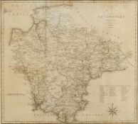 CARY, John - A Map of Devonshire from the best authorities : large uncoloured map, 47 x 43 cms,