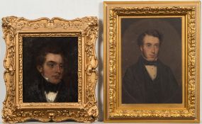 Anglo American School 19th Century- A portrait of a young man, said to be Rev.