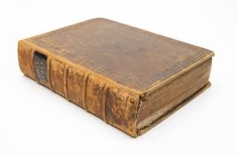 BIBLE : The Holy Bible - 19th cent calf worn, 4to, Robert Barker,