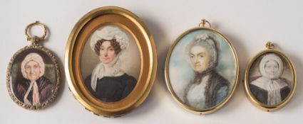 Castelli [19th Century]- A miniature portrait of a lady:-, head and shoulders,