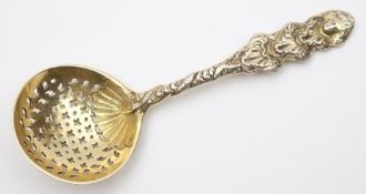 A George IV silver gilt sifting spoon maker SM possibly Samuel Wheatley, London,