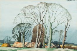 * Hugh Brandon Cox [1917-2003]- Autumn landscape,