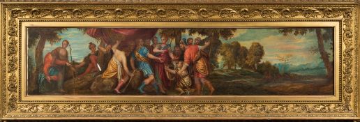 English School 19th Century after The Antique- Diana being presented with a boar's head by a