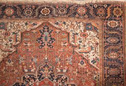 An Heriz carpet:,