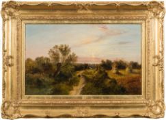 George Shalders [1826-1873]- Harvest, Near Esher,