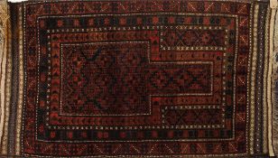 A Belouchistan prayer rug:,