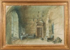 British School early 20th Century- Tosca, theatre stage designs:- Act 2.