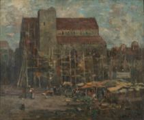 James Whitelaw Hamilton [1860-1932]- A busy market on the continent,
