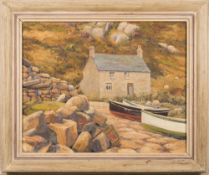 * Denys Law [1907-1981]- Penzance boats on a beach,