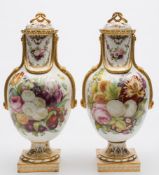 A pair of Coalbrookdale vases and covers: in the French manner,