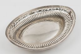 A Victorian silver oval basket, maker William & George Sissons, London,