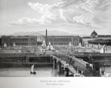 COLLECTION DE 28 VUES DE PARIS PRISES AU DAGUERRÉOTYPE Gravures en Taille Douce sur Acier par
