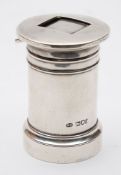 An Edward VII novelty stamp holder, maker William Hornby, London, 1904: in the form of a post box,