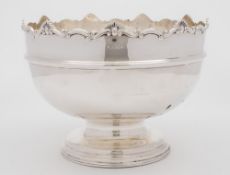 An Elizabeth II silver punch bowl, maker James Dixon & Sons, Sheffield,