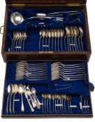 A matched silver Old English pattern flatware service, maker James Dixon & Sons, Sheffield, 1905,