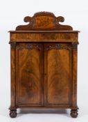 A William IV mahogany low side cabinet:,
