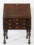 A mid 18th Century Irish mahogany estate bureau:,