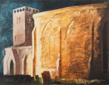 * John Piper [1903-1992]- North Moreton Church, Berkshire:- signed bottom right, further signed,