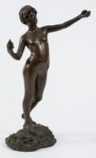 Edward Onslow Ford, R.A. (1852-1901), a bronze figure of a nude 'Peace': signed to the base E.
