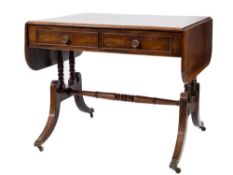 A Regency mahogany sofa table:,