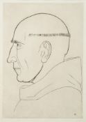 Eric Gill [1882-1940]- The Prior of Caldey:- etching 1926, plate size 25 x 17.5cm. * Provenance.