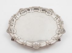 An Elizabeth II silver salver, maker A.