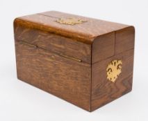 A late 19th century oak humidor by H.