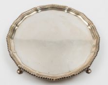 A George V silver salver, maker David & George Edwards, London,