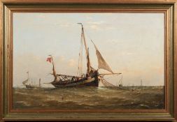 WITHDRAWN LOT 488 Attributed to James Meadow [1798-1864]- Fishing fleet in a bay,
