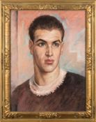 After Glyn Warren Philpot- A portrait of Andre Eglevsky:- head and shoulders oil on canvas 60 x 44.