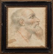 Raphael Morghen [1758-1833]- A head of a man: pencil and coloured chalk drawing 15.