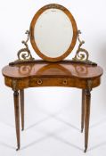 A late 19th/early 20th century French burr walnut,