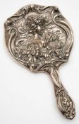 An Art Nouveau silver-backed hand mirror, maker Levi & Salaman, Birmingham,