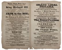STANFIELD'S DIORAMA A double playbill for the Theatre Royal, Drury Lane, Jan.